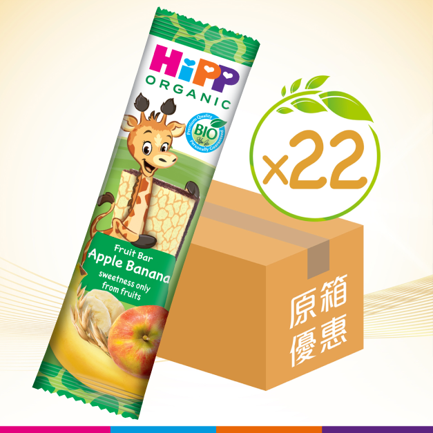 HiPP Organic Fruit Bar Apple Banana Oat Full Case  (Best Before: 2 Dec 2025)
